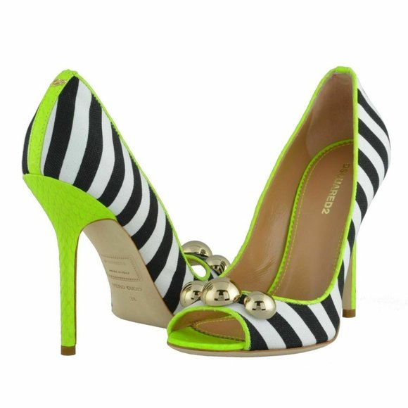 Dsquared2 Women's Leather Open Toe Pumps Shoes - Picture 8 of 8